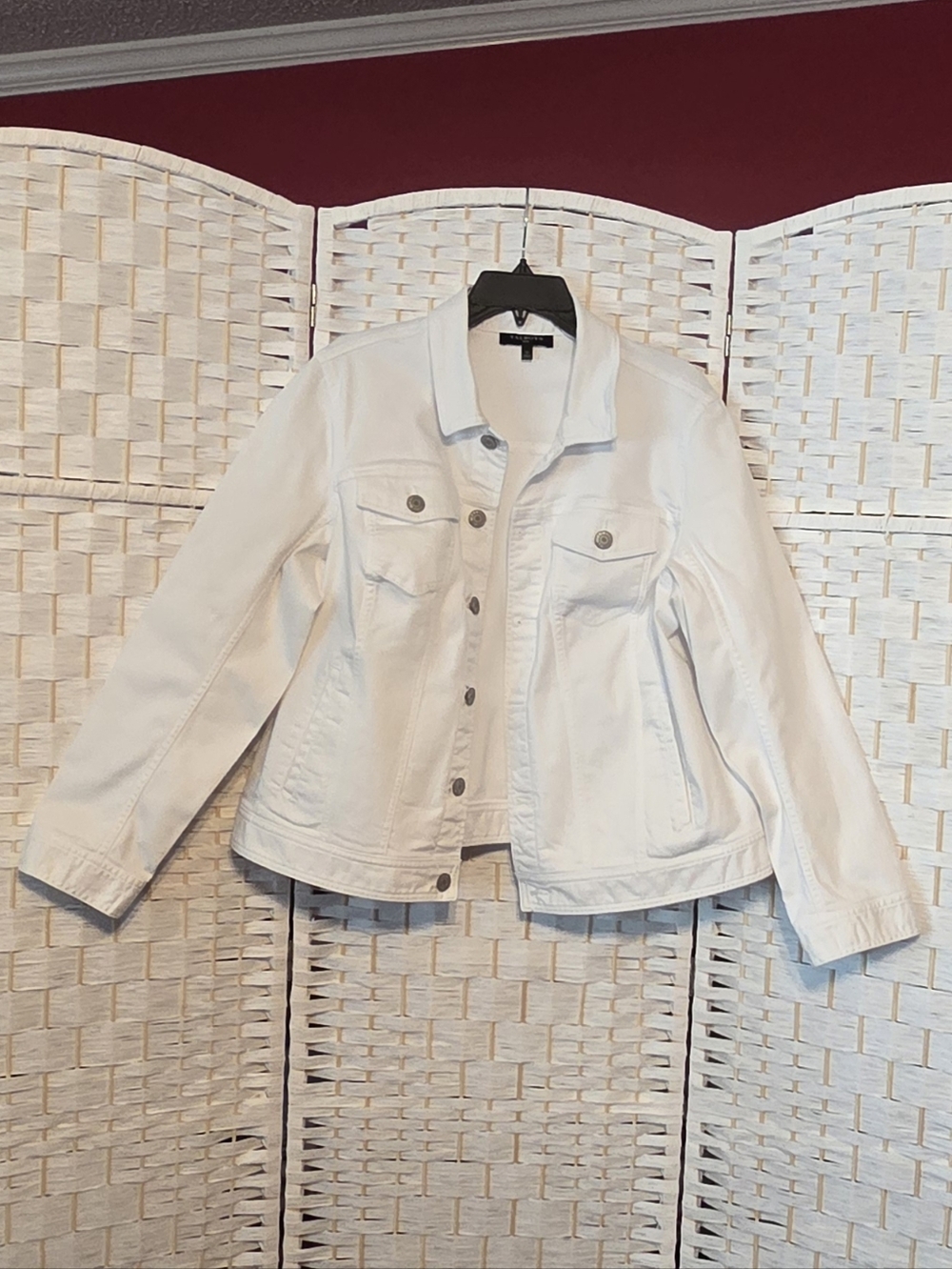 Talbots Plus White Women’s Denim Jacket 1X